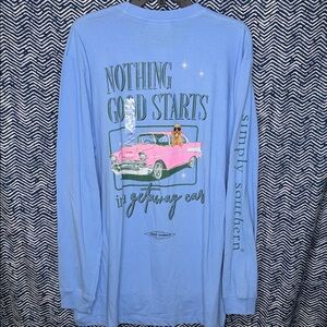 Simply Southern Light Blue Graphic Long Sleeve Tee